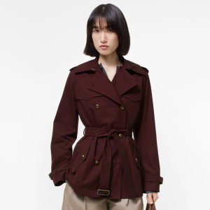 women short gabardine Trench Coat #2608091430